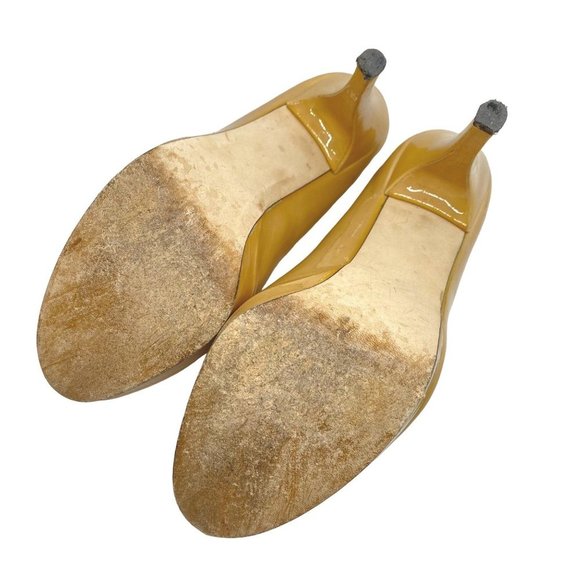 Stuart Weitzman beige platform peep toe pumps heels size 7.5 Nulille Adobe Anili - Picture 7 of 11